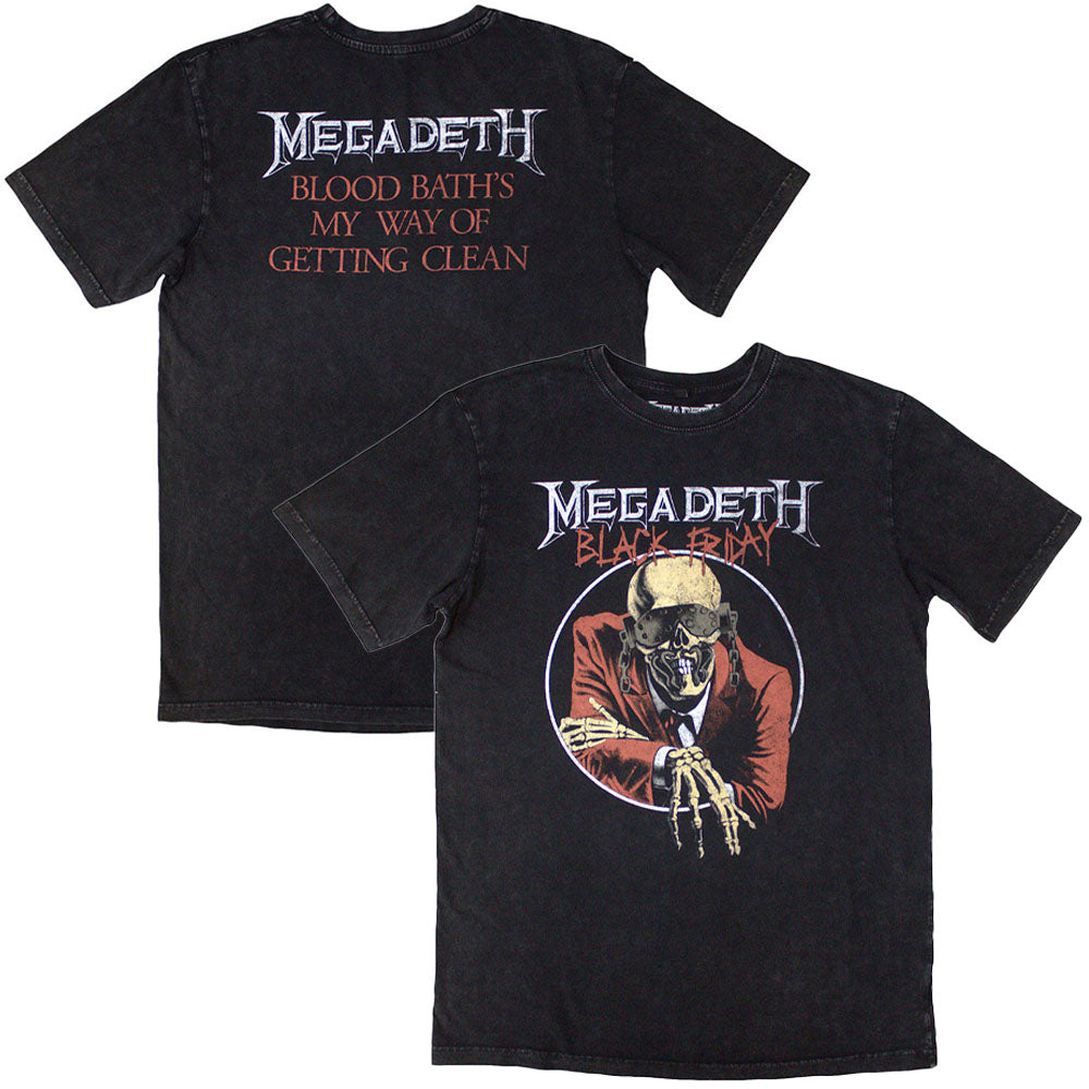 MEGADETH - (2027年 2月 来日 ) - Black Friday / バックプリントあり / Stone Wash